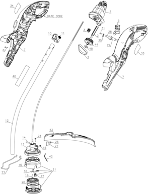 Part Location Diagram of 90566118-01N DeWALT SA GUARD 14 INCH GH1000 LABEL